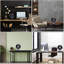 Statue ronde minimaliste au-dessus de l'armoire de cuisine, décorations de sculpture décoratives modernes pour la table basse de salon, articles de décoration de bureau, décoration de pièces centrales (noir)