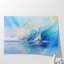 Voile à travers les vagues cyan, impression d'art mural-1524772927-1524772903