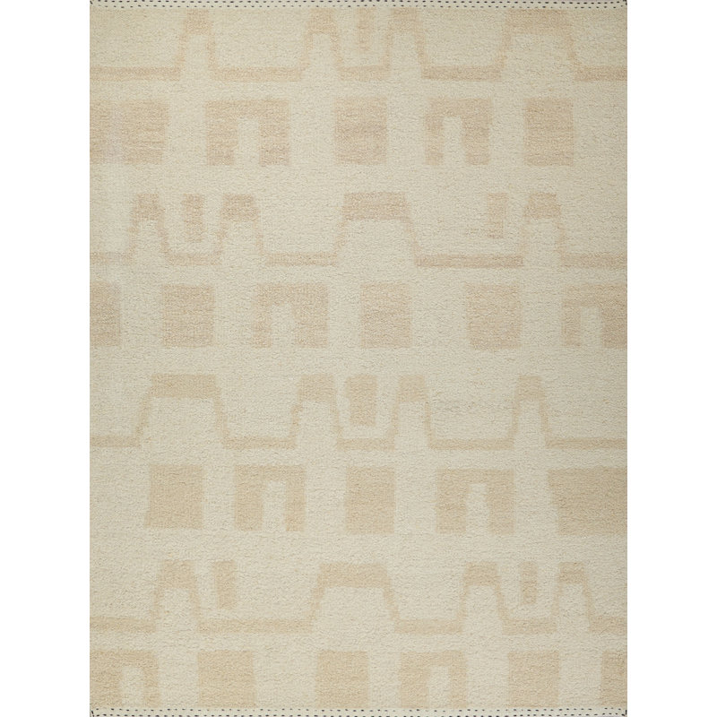 Sunstone flatweave Wool Ivory/Beige Area Rug, 12'X15'