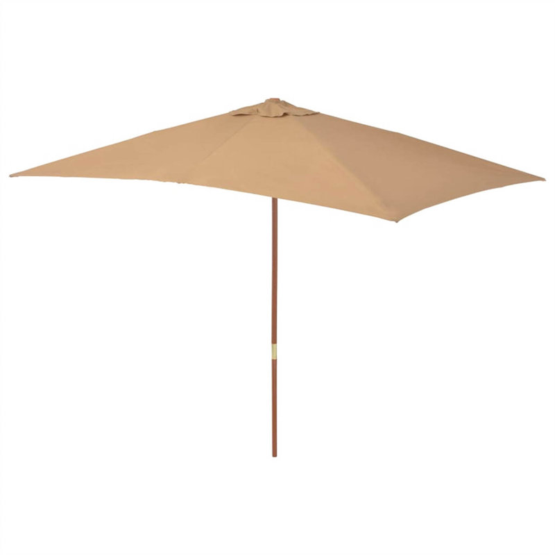 Bryleigh 200cm X 300cm Rectangular Market Parasol, Taupe