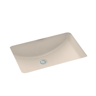 Ladena® Finish Vitreous China Rectangular Undermount Bathroom Sink with Overflow