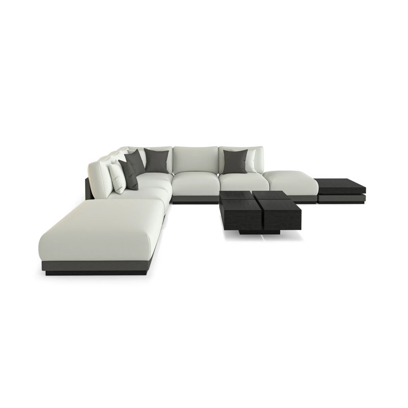 Ensemble d'extérieur Caelus, Blanc, Noir, noir, noir, noir