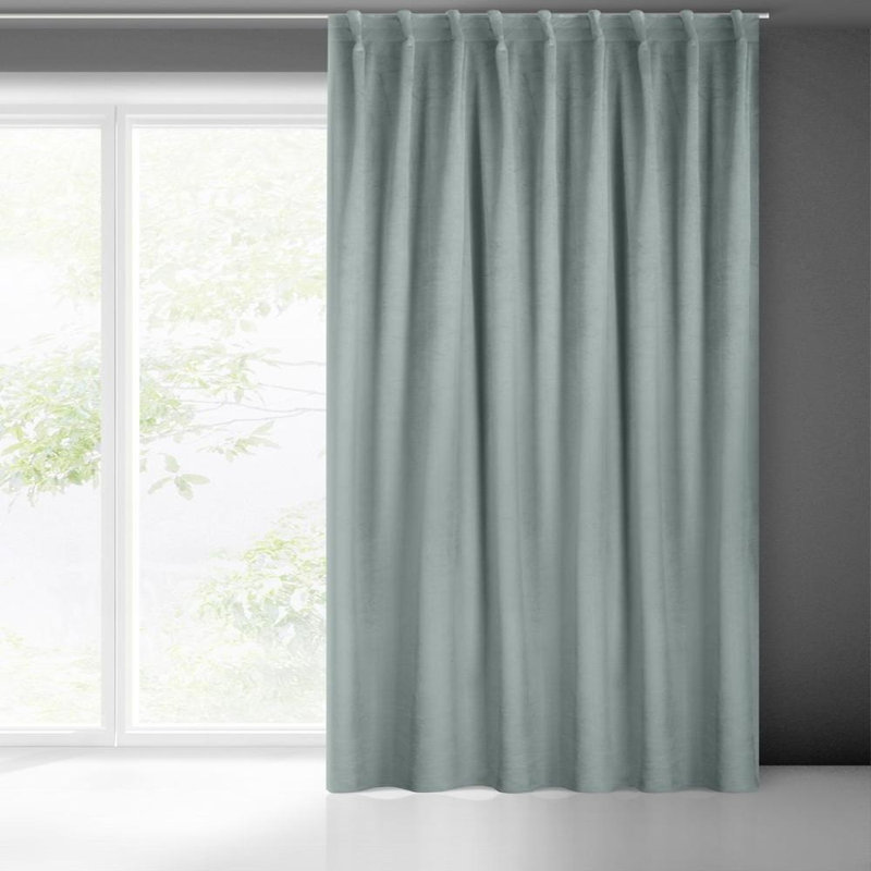Madlen Blackout Single Curtain, Grey Tape