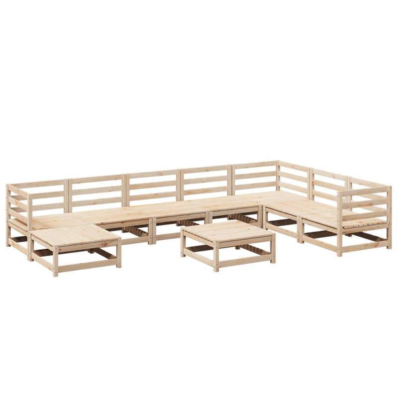 Pennard 70cm Wide U-Shaped Patio Sofa, Natural Pine