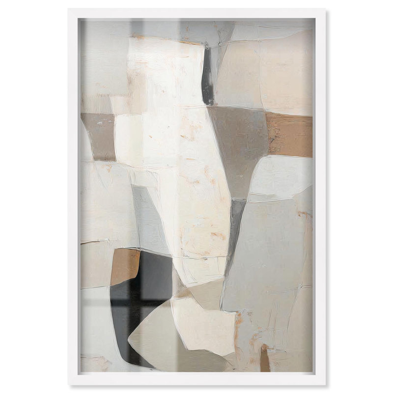 «Antique Wall I Modern Decor Shadowbox» par Art Remedy, H 16 po x l 11 po, Blanc