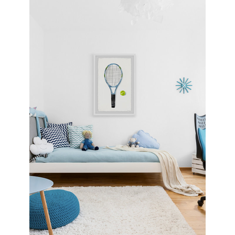 «Bryonhall Tennis Racket», reproduction encadrée, H 24 po x l 16 po x P 1,5 po
