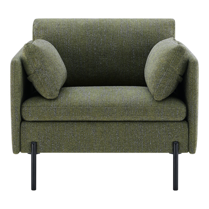 Fauteuil Moab, Chenille vert forêt doux