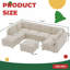 Canapé modulaire modulaire avec rangement, canapé convertible 8 places en tissu pour le salon-1739702930
