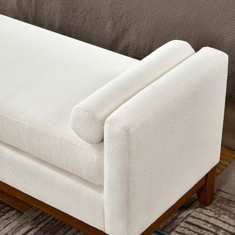 Banc style campagne moderne, Ivory