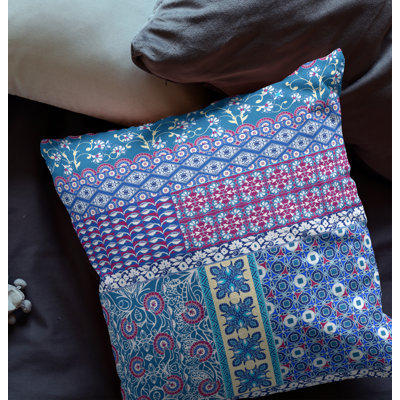 Housse et insert de coussin carré en faux couleur Color