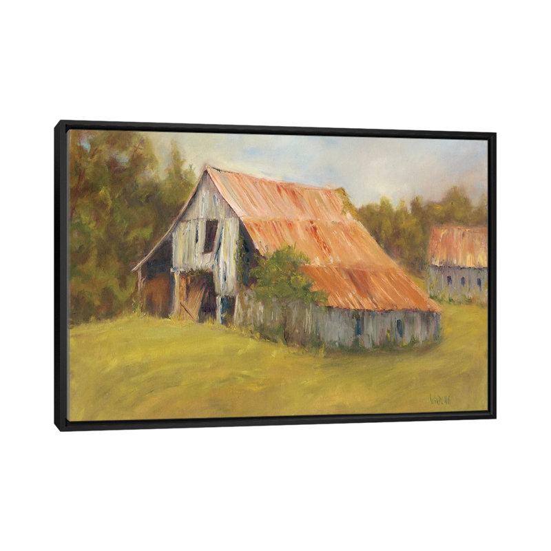 Toit en fer-blanc, H 18 po x l 26 po x P 1,5 po, Toile avec cadre noir