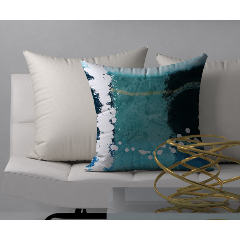 Abstract Throw Pillow, 24" H x 24" W