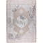 Beige Traditional Rug, Bordered Floral Easy to Clean Rug For Living, Dining Room, Bedroom-2035766632