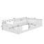 Lit plateforme en bois avec garde-corps-106501201