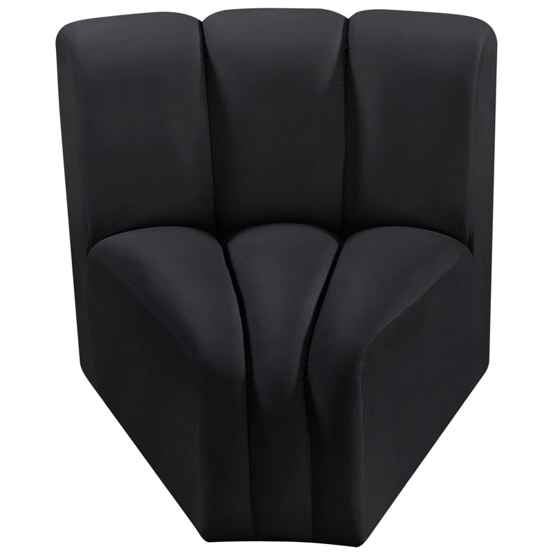 Holdina Velvet Side Chair, Black Velvet