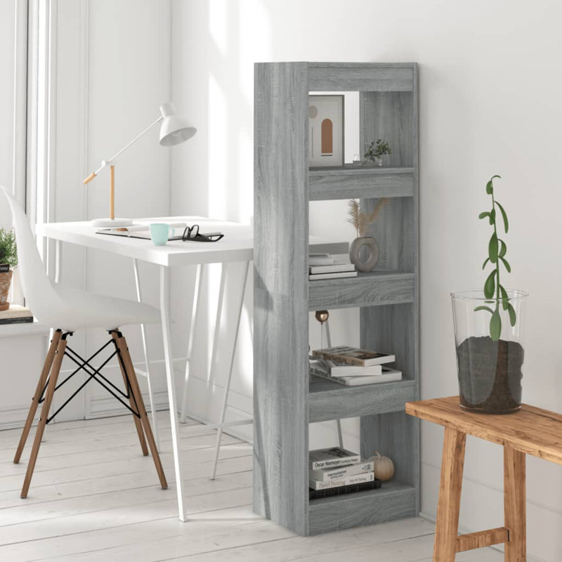Lamariana 135cm H Standard Bookcase, 135cm H x 40cm W x 30cm D, Grey Sonoma