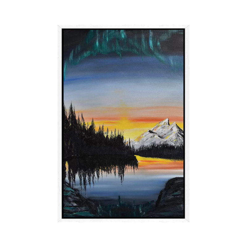 Mt Rainer by Christian Klingeler - Print on Canvas, White Framed Canvas, 66.04cm H x 20.32cm W x 3.81cm D
