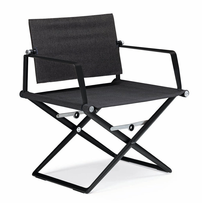 Seax Folding Director Chair, Sail Shade, Black Pepper