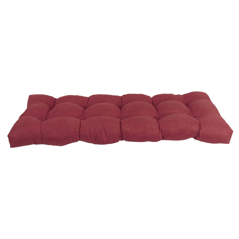 Coussin de siège en microsuède pour l'intérieur, L 55 po x P 19 po, Vin rouge