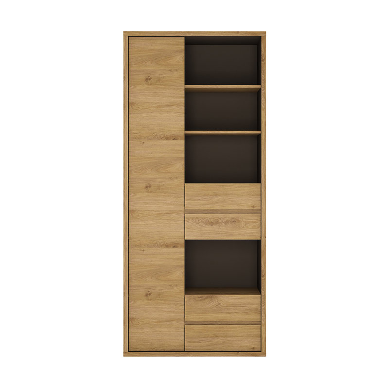 Tyle Charlotte Bookcase 197 x 86 Cm Wide with open and closed shelves