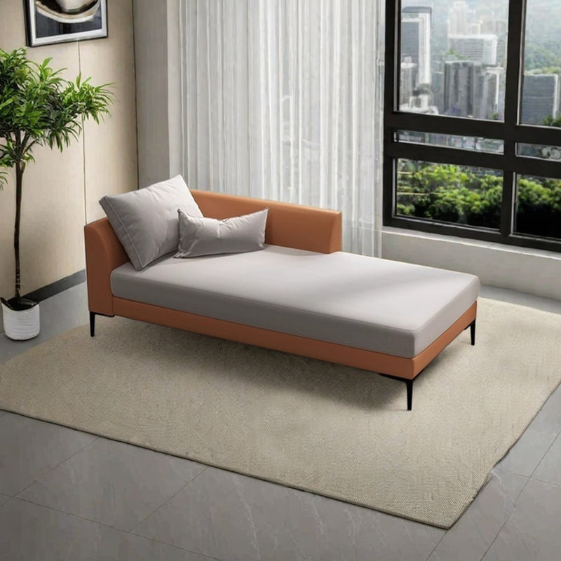 Fauteuil inclinable en éponge légère luxueuse, Orange / gris clair, Orienté à gauche (vu de face)