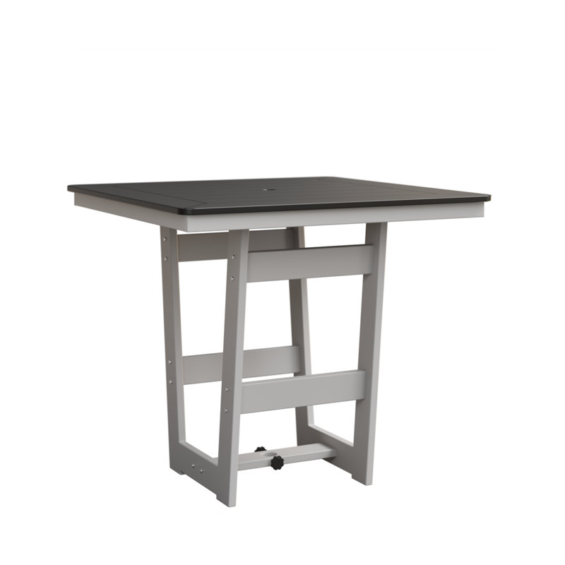 Table de bar carrée de 40 po Berlin, Noir mat, H 38,87 po x l 40 po x P 40 po