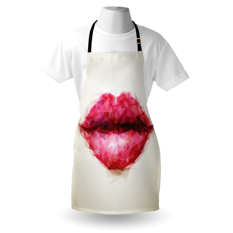 Bungalow rose avec tablier d'art abstrait unisexe