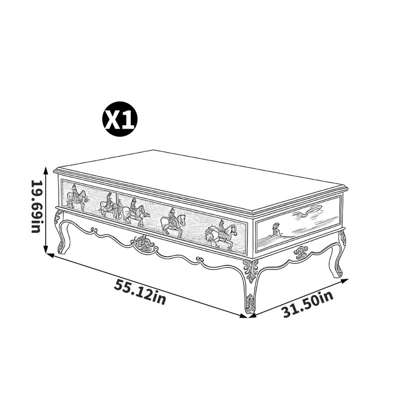 New Chinese style storage coffee table