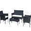 Ensemble de 4 chaises de patio rembourrées beiges pour un coin agréable