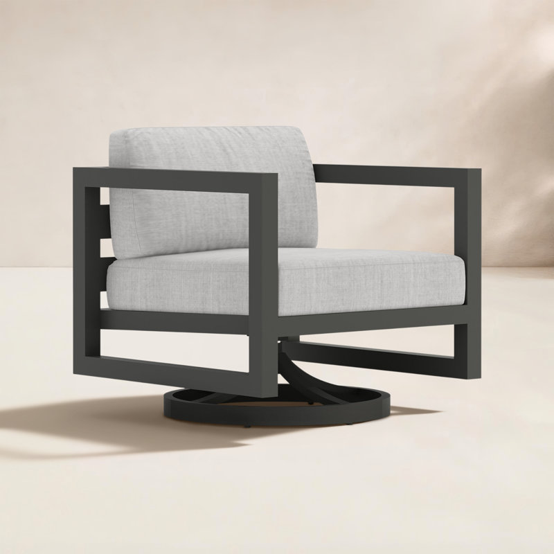 Avion Outdoor Rocker Chair, Cast Silver Sunbrella®, Slate