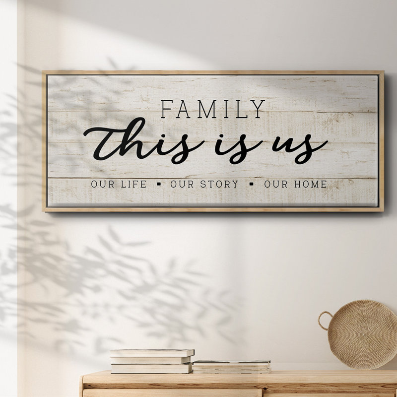 This is Us- Framed Canvas, 12" H x 30" W