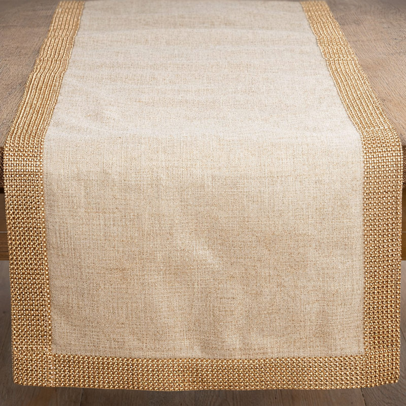 Chemin de table Champagne, L 72 po x l 16 po, Champagne