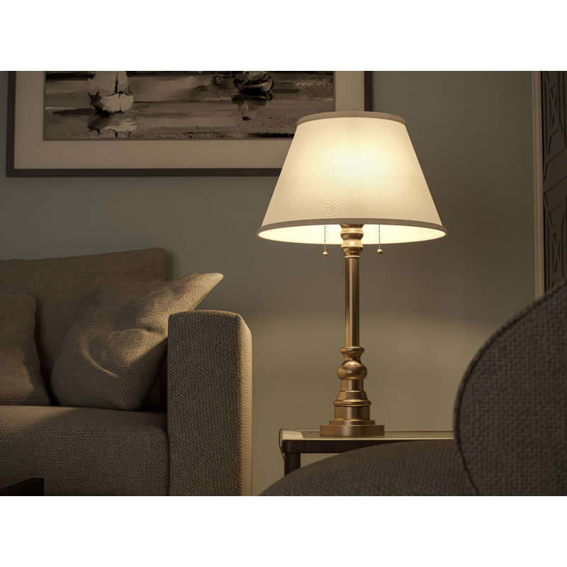 Metal Table Lamp, Antique Brass