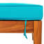Chaise longue inclinable en acacia avec coussins et table de 78,8 po Foshee-695517256