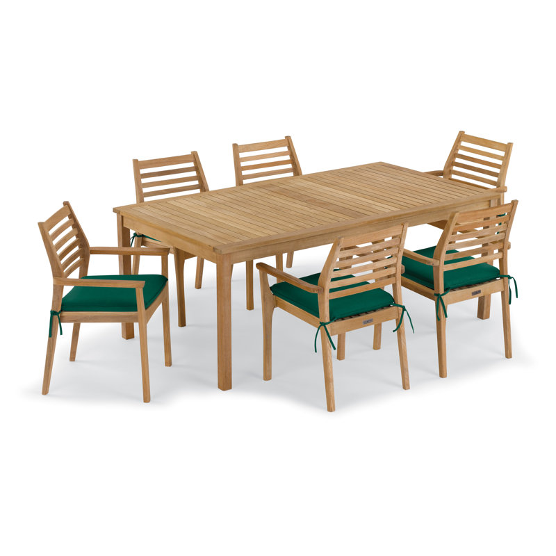 7 pièces sunbrella avec coussins salle à dîner Harpersfield, Vert