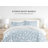 8-Piece Reversible Bedding Bundle - Patterned Duvet Cover, Comforter Insert and Solid Sheet Set-99311787-99311788