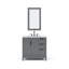 Meuble-lavabo de comptoir en marbre blanc 36 po Elizabeth avec robinet et miroir Elizabeth-33758852-33758853