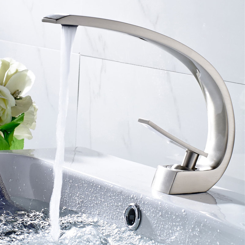 Single-Hole Single-handle Bathroom Faucet, Brushed Nickel
