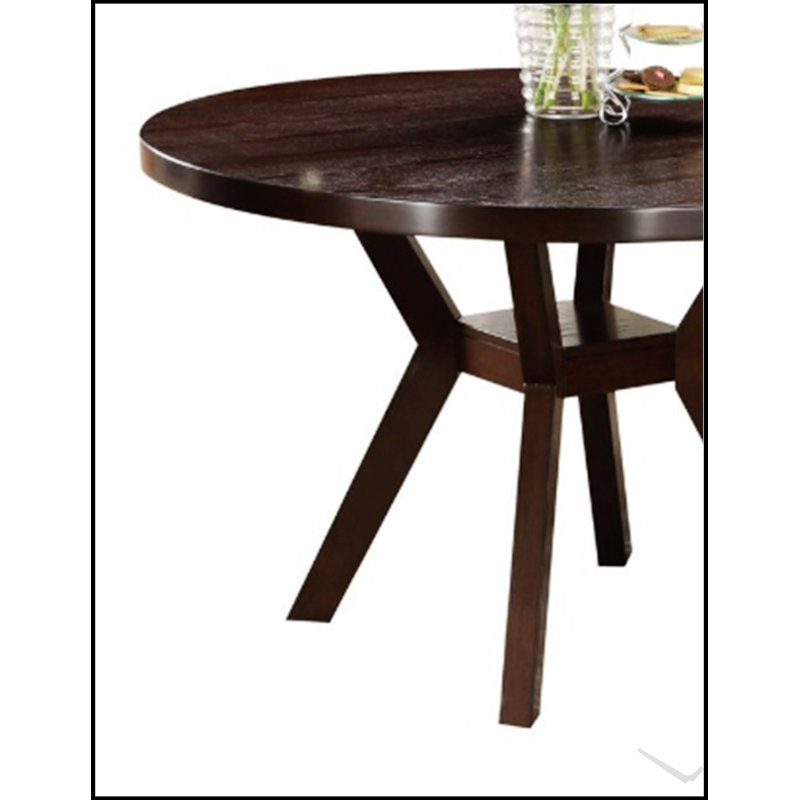 Table de salle à manger à finition espresso Drake avec surface spacieuse et fabrication durable pour une salle à manger élégante et pratique