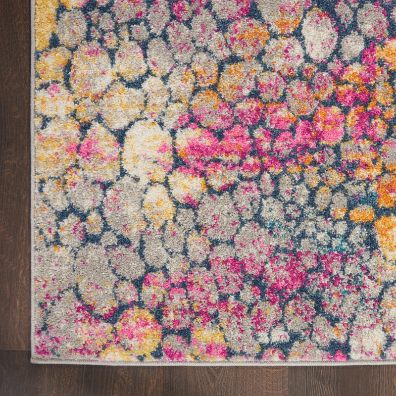 Lalutha Abstract Indoor Rug, Rectangle 6'7" x 9'6"
