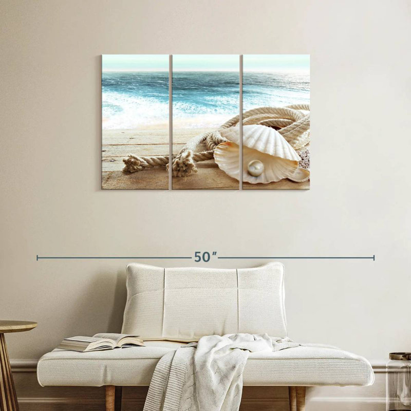 Aletra Shiny Pearl In A Shell, 24" H x 38" W