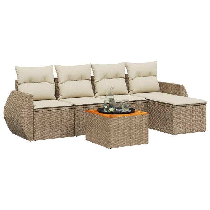 Ensemble de canapé de jardin Vidaxl beige