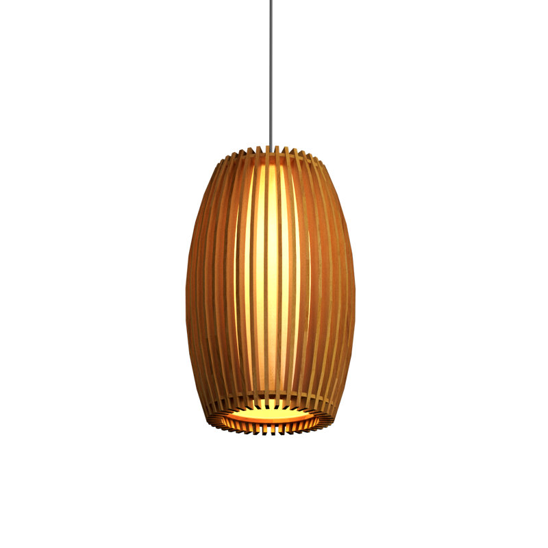 Stecche Di Legno 1 - Light Pendant, Teak, 11.7" H x 7.8" W x 7.8" D