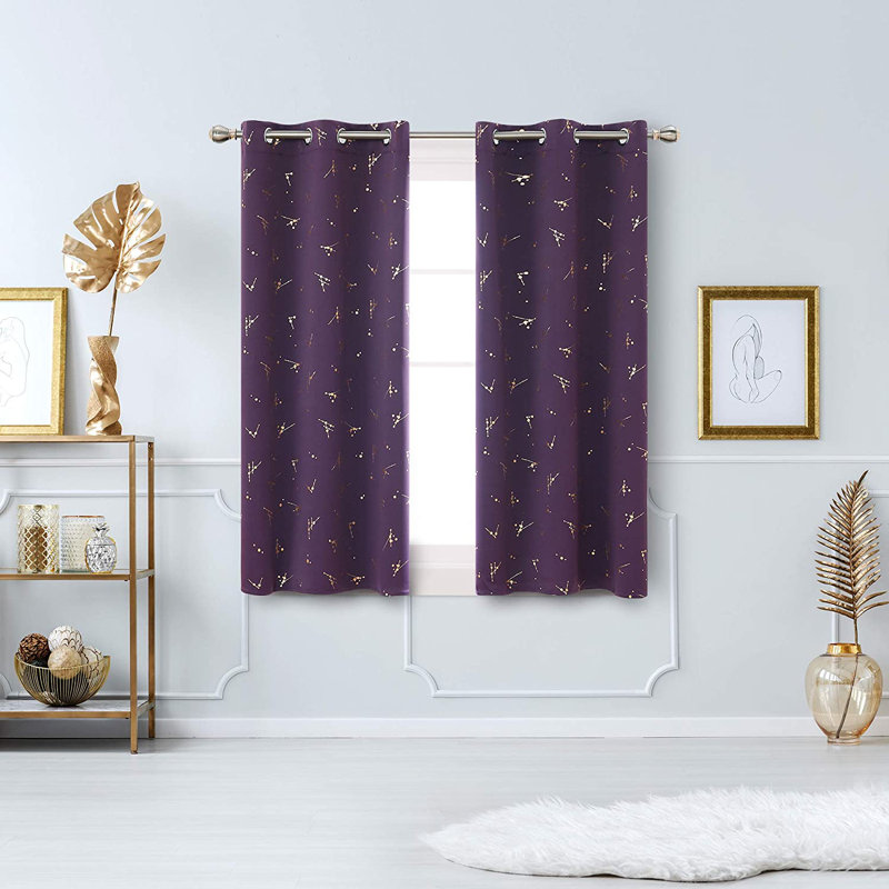 Makvala Room Darkening Curtain Pair, Purple Grape, 42" W x 63" L