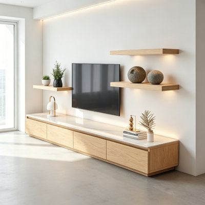 Natural Wood TV Cabinet