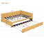 Lit de jour double rembourré avec lit gigogne - Aucun sommier requis, structure en bois stable (jaune)-1343055401