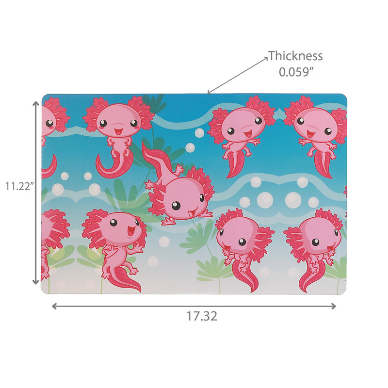 Napperon en plastique cinq pièces Axolotl - ensemble de 12