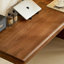 Bureau rectangulaire en bois massif brun noisette avec 2 tiroirs-1165213392