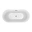 59" Streamline Freestanding Soaking Acrylic Bathtub With Drain and Bamboo Tray-62783328