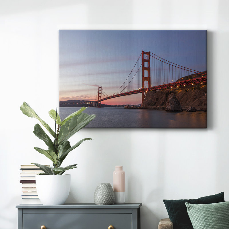 Golden Gate Span-Gallery Wrapped Canvas, 32" H x 48" W